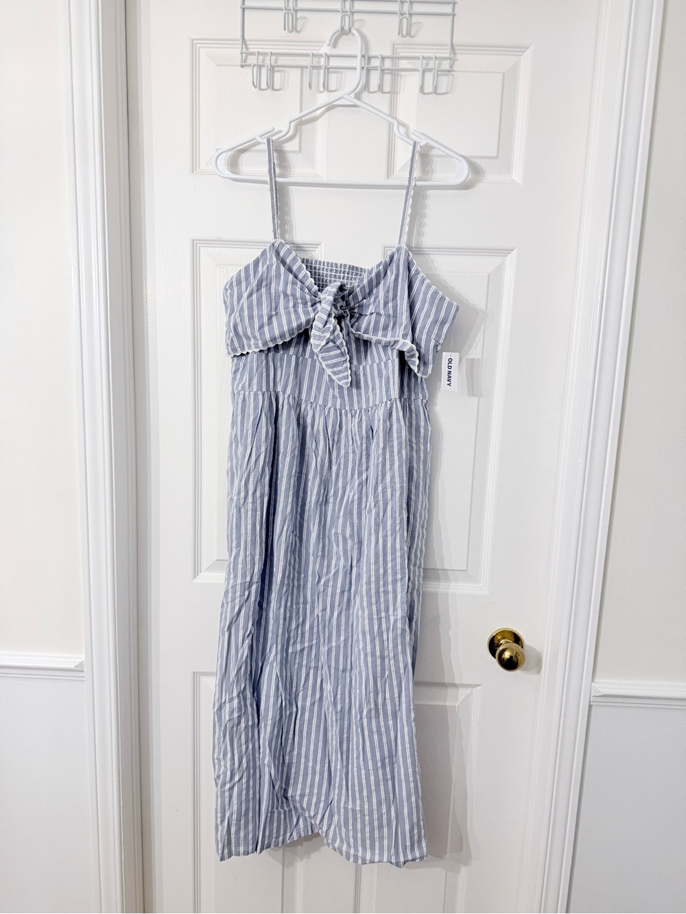NWT Old Navy Blue and White Stripe Tie-Front Sundress